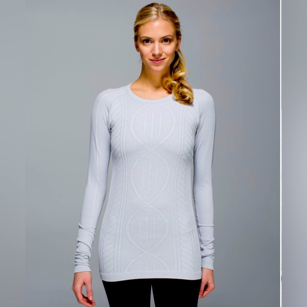 Lululemon Restless Pullover Heathered Silver Spoon Long Sleeve
